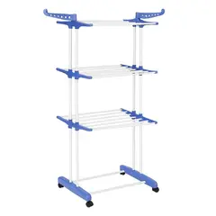 MOVI - Tendedero de Ropa Vertical Plegable con Ganchos para Perchas Gran Capacidad y Máxima Comodidad
