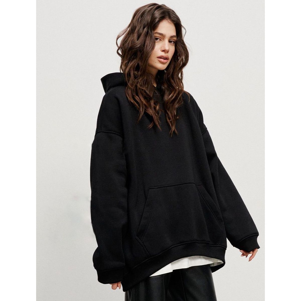 TIOZONEY - Sudadera con capucha y bolsillo holgado para mujer