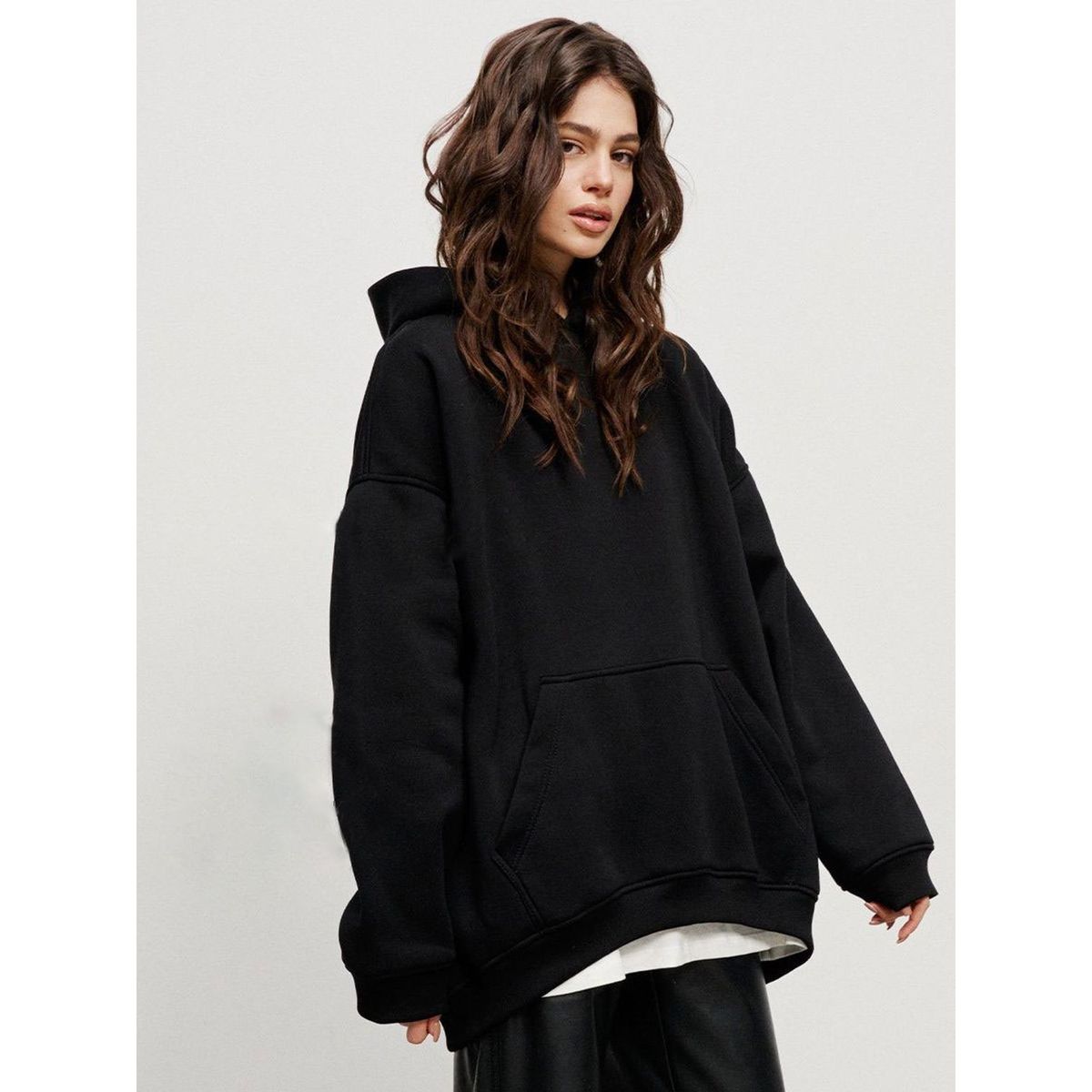 TIOZONEY - Sudadera con capucha y bolsillo holgado para mujer