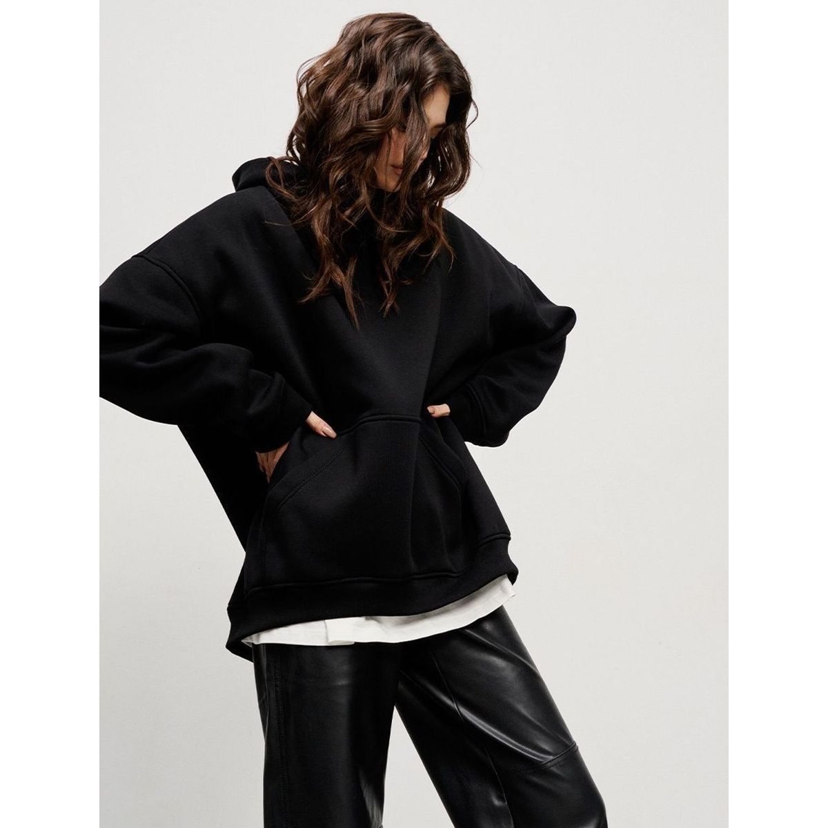 TIOZONEY - Sudadera con capucha y bolsillo holgado para mujer