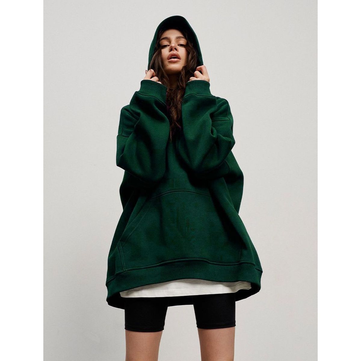 TIOZONEY - Sudadera con capucha y bolsillo holgado para mujer