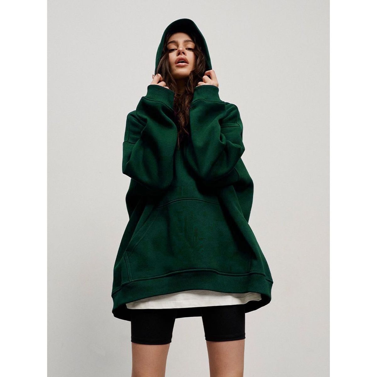 TIOZONEY - Sudadera con capucha y bolsillo holgado para mujer