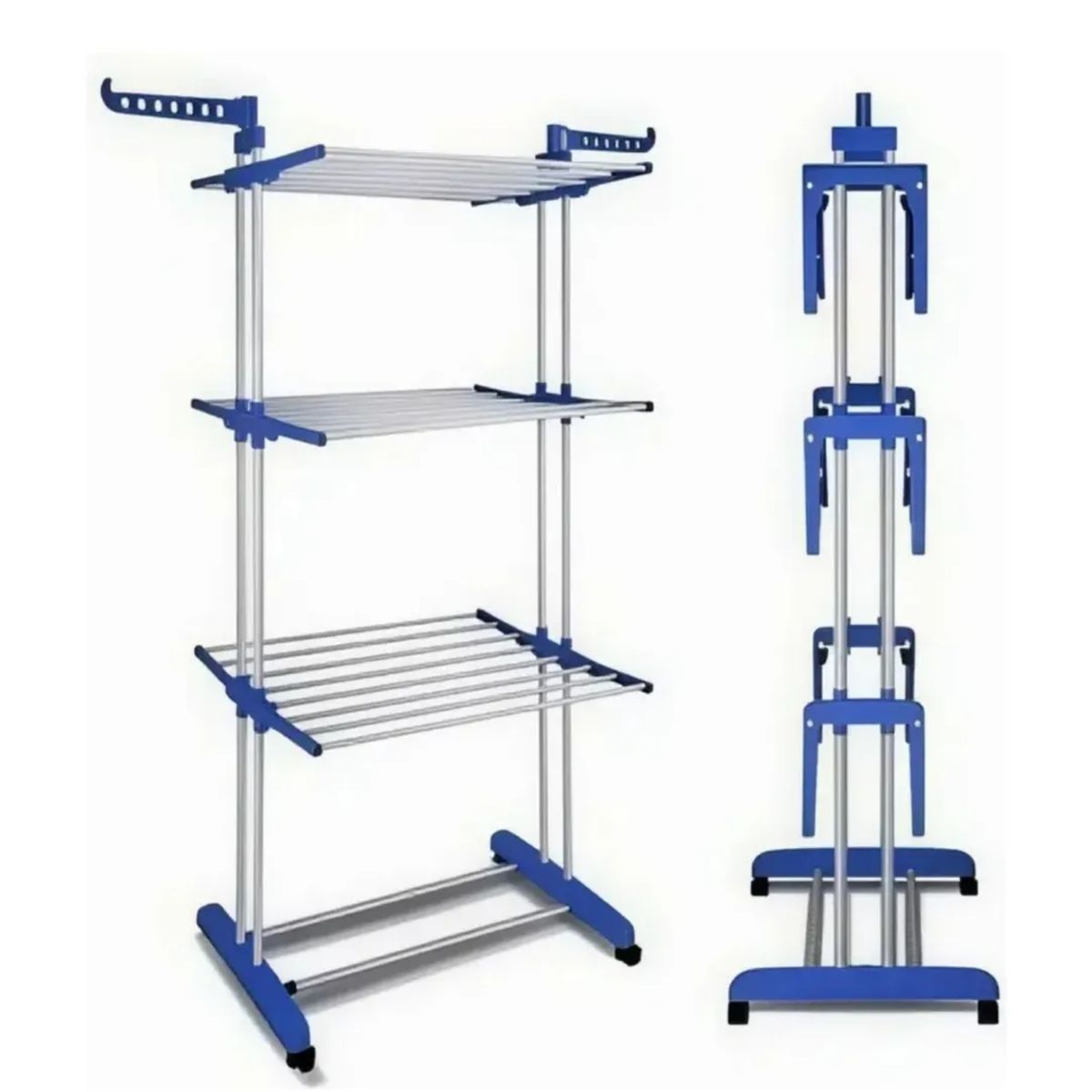 GENERICO - Tendedero Organizador Colgador Ropa Plegable 3 Niveles