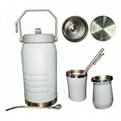 GENERICO - BOTELLA TERMICA 2500ML + VASO DE MATE 140ML