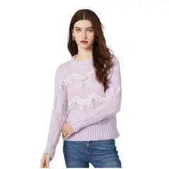 TIOZONEY - Chaleco de punto para mujer - Morado