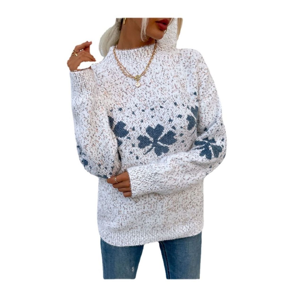 TIOZONEY - Chaleco Cuello Alto para Mujer - Blanco