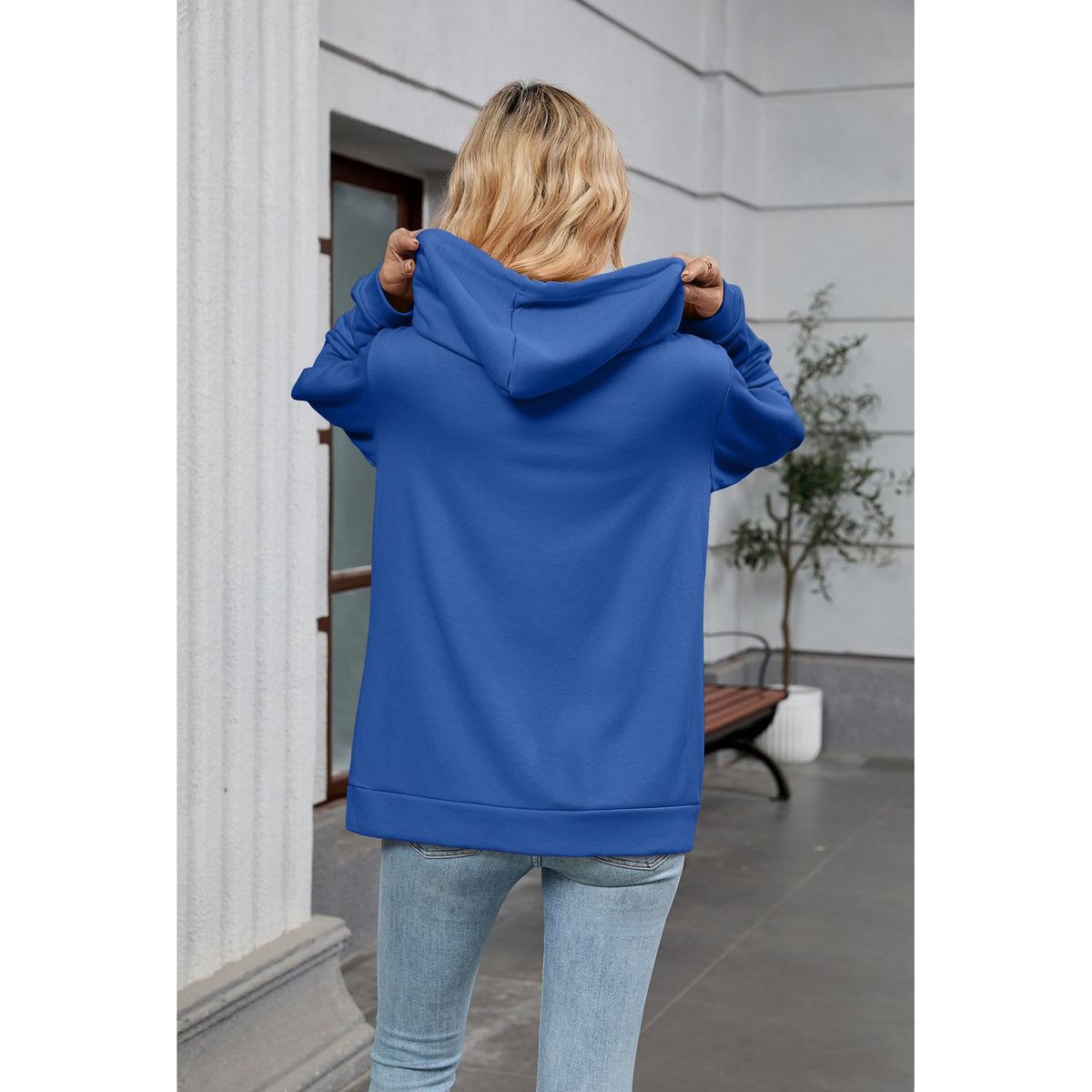 TIOZONEY - Sudadera con capucha y cremallera