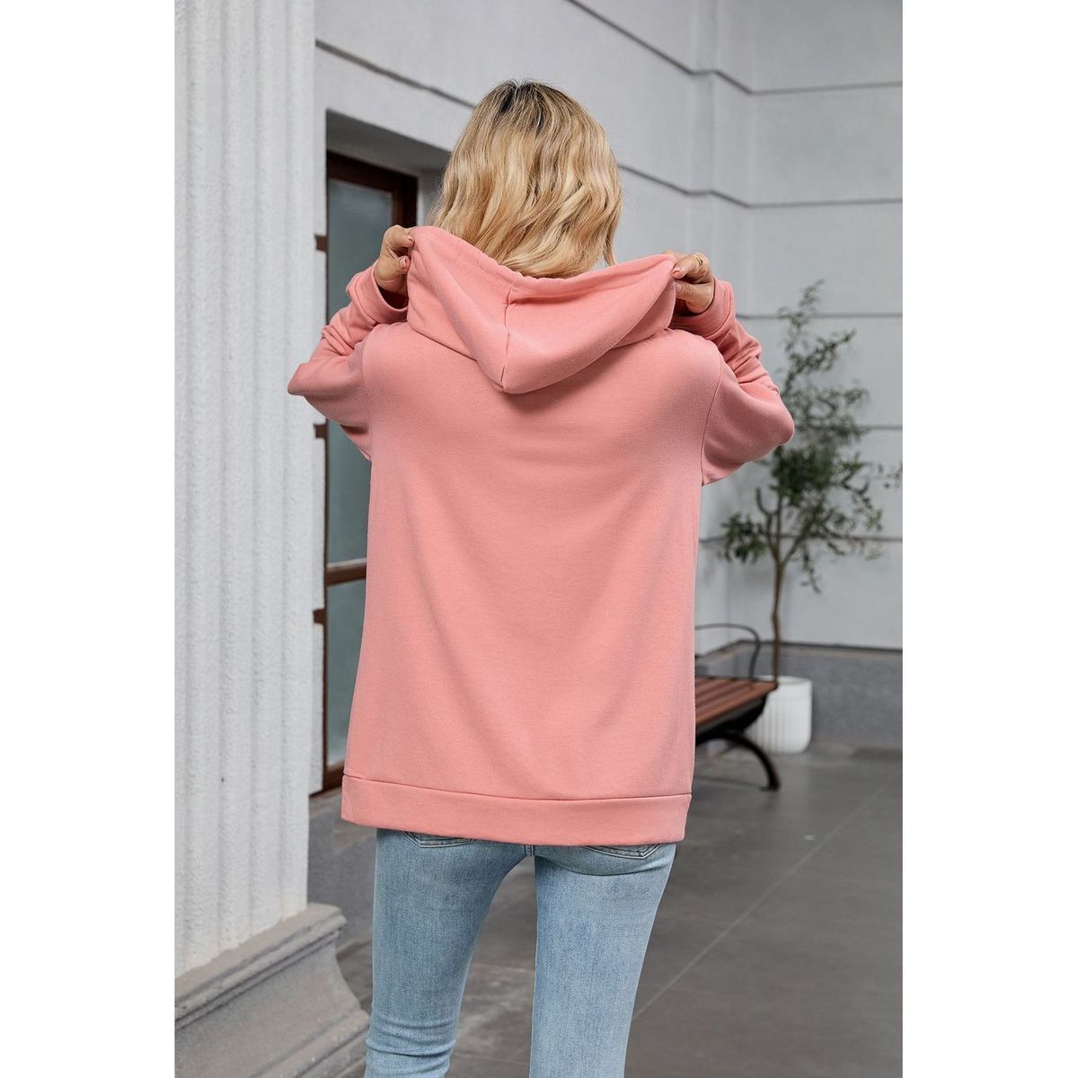 TIOZONEY - Sudadera con capucha y cremallera