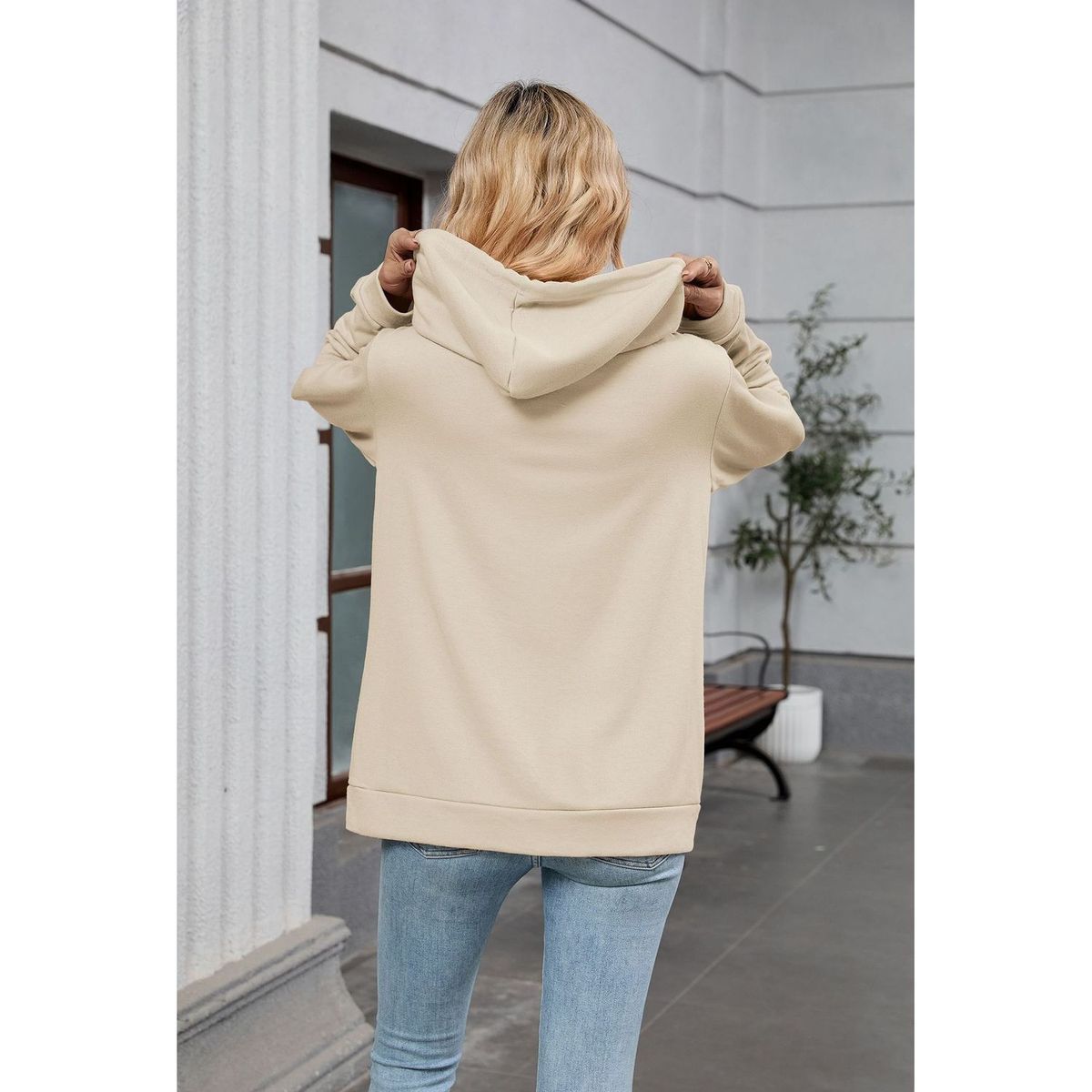 TIOZONEY - Sudadera con capucha y cremallera