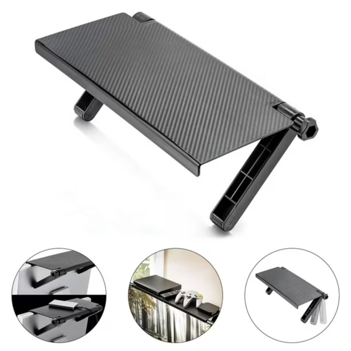 GENERICO - Repisa Estante Pared Soporte Sobre Pantalla TV Ajustable y Plegable