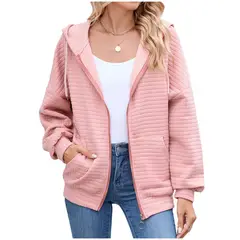 TIOZONEY - Chamarra sudadera con capucha y bolsillos