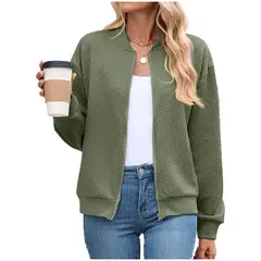 TIOZONEY - Chaqueta informal con cremallera