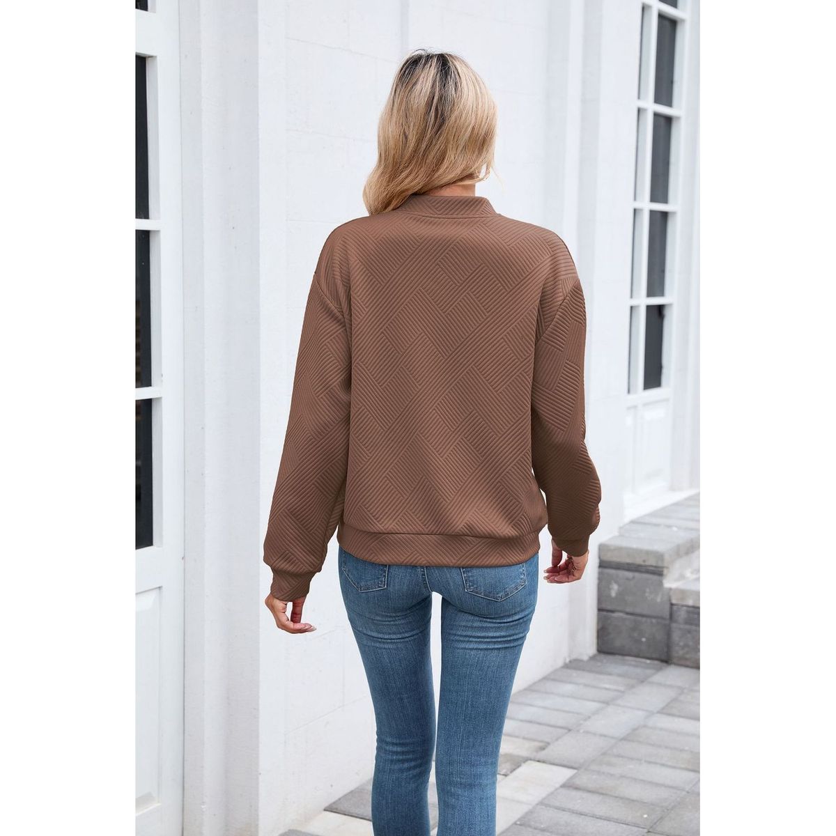 TIOZONEY - Chaqueta informal con cremallera