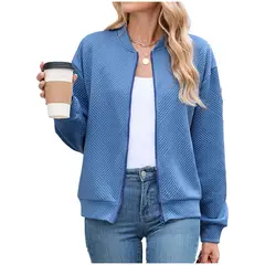 TIOZONEY - Chaqueta informal con cremallera