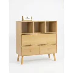 GENERICO - Organizador Multiusos Clasico Con Cajones Y Puerta Abatible Para Sala U Oficina 76x45x95cm