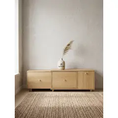 GENERICO - Rack TV Extensible Moderno Gran Almacenaje Con Cajones Madera 120-1983040cm