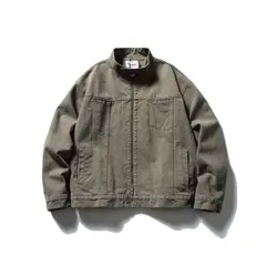 TIOZONEY - Chaqueta vintage para hombre-Verde