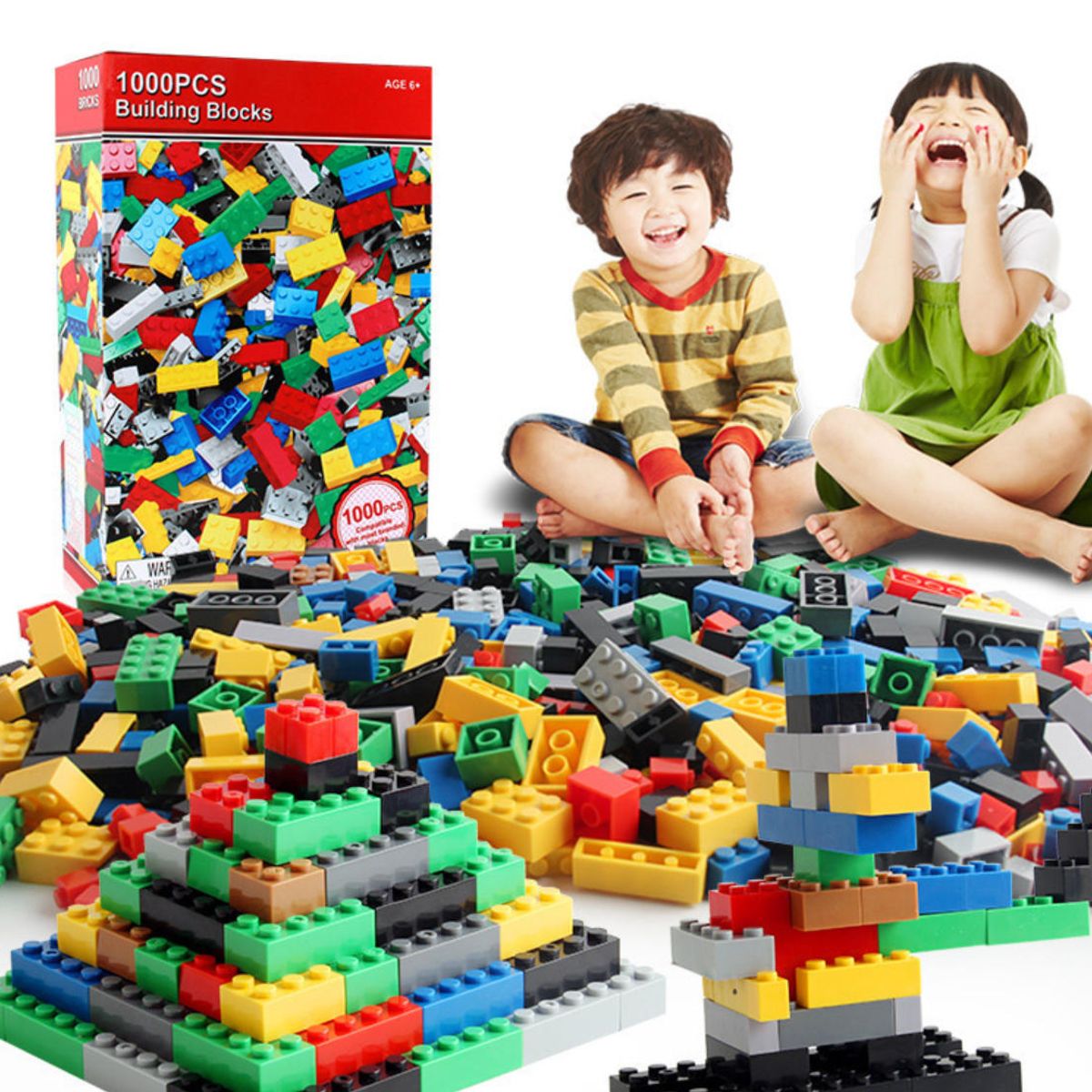 KINDA NICE - Juego De Bloques De Construcción Para Niños, 1000 Piezas