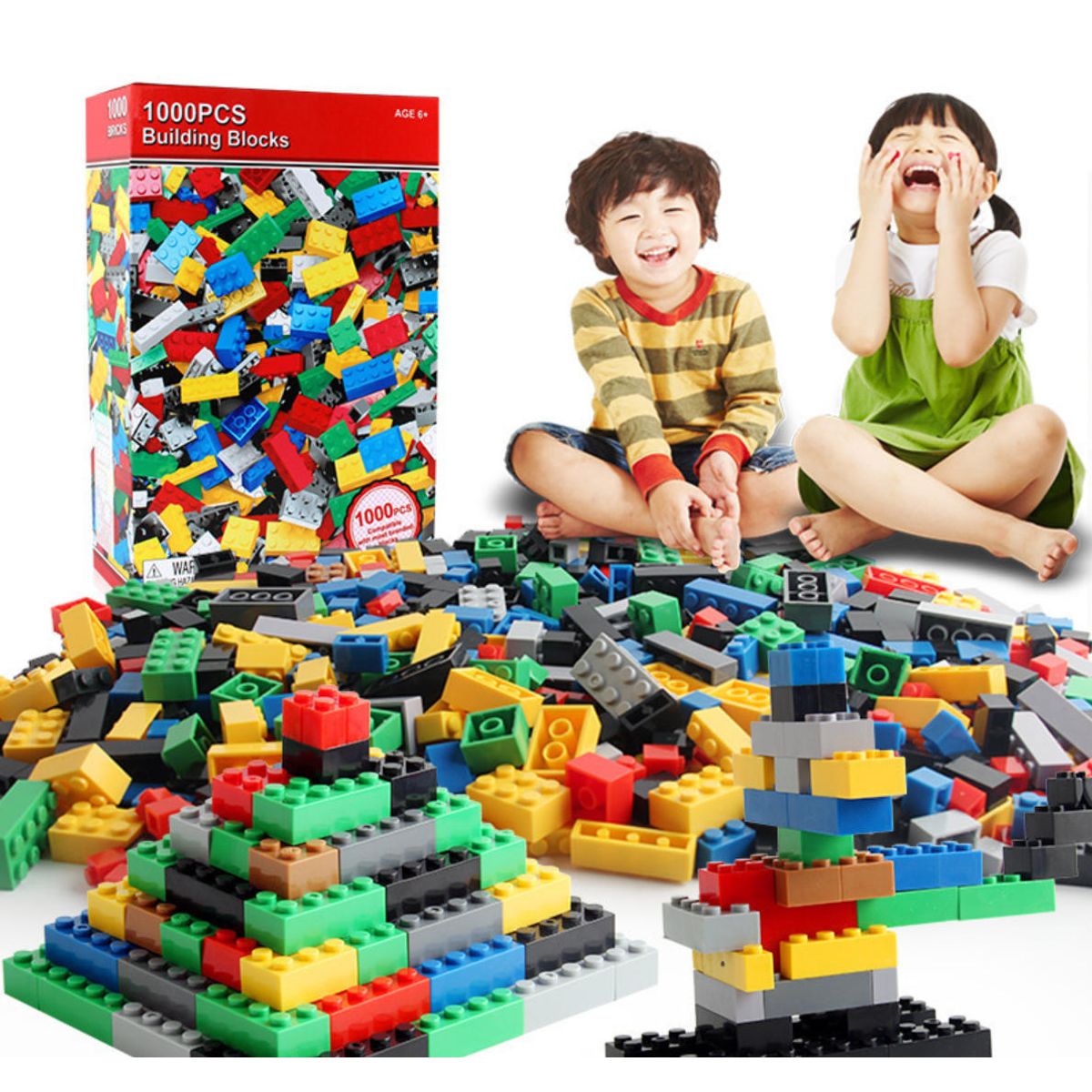 KINDA NICE - Juego De Bloques De Construcción Para Niños, 1000 Piezas