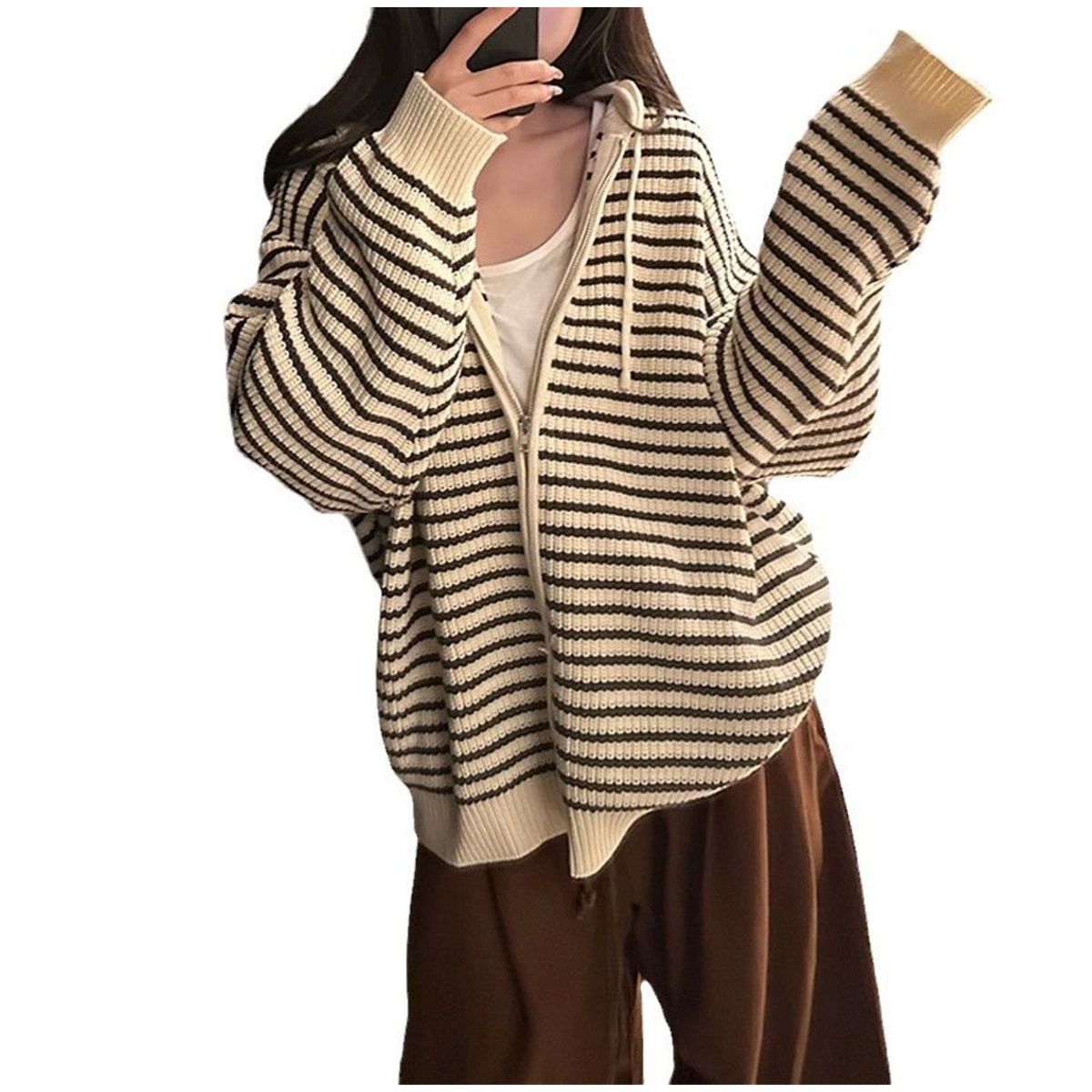 TIOZONEY - Jerséis de mujer-Blanco