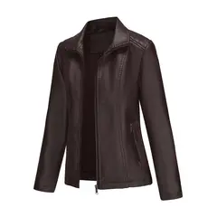 TIOZONEY - Chaquetas de mujer-Café