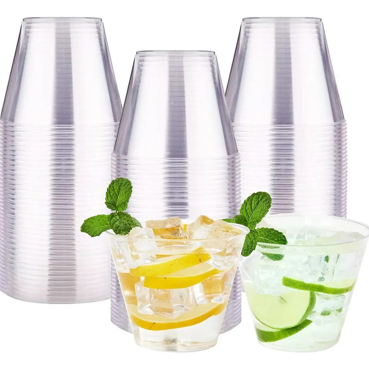 GENERICO - 20pcs Vasos Plástico Desechables Transparente Para Bebidas Cóctel Fiesta 150ml