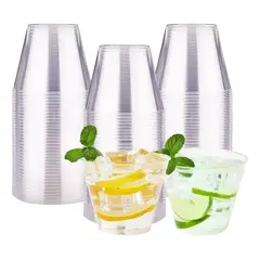 GENERICO - 20pcs Vasos Plástico Desechables Transparente Para Bebidas Cóctel Fiesta 150ml