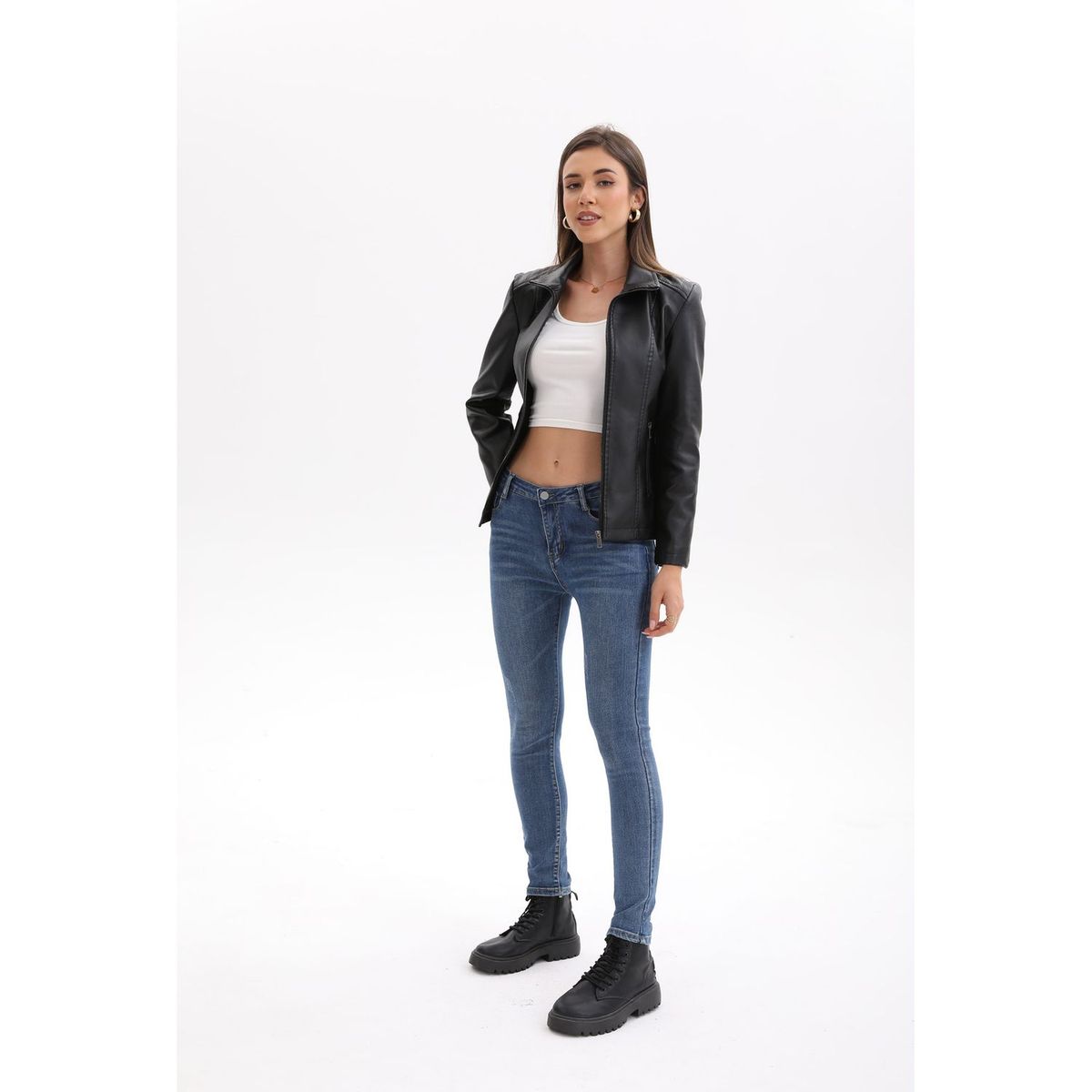 TIOZONEY - Chaquetas de mujer-Negro