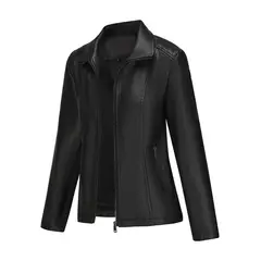 TIOZONEY - Chaquetas de mujer-Negro