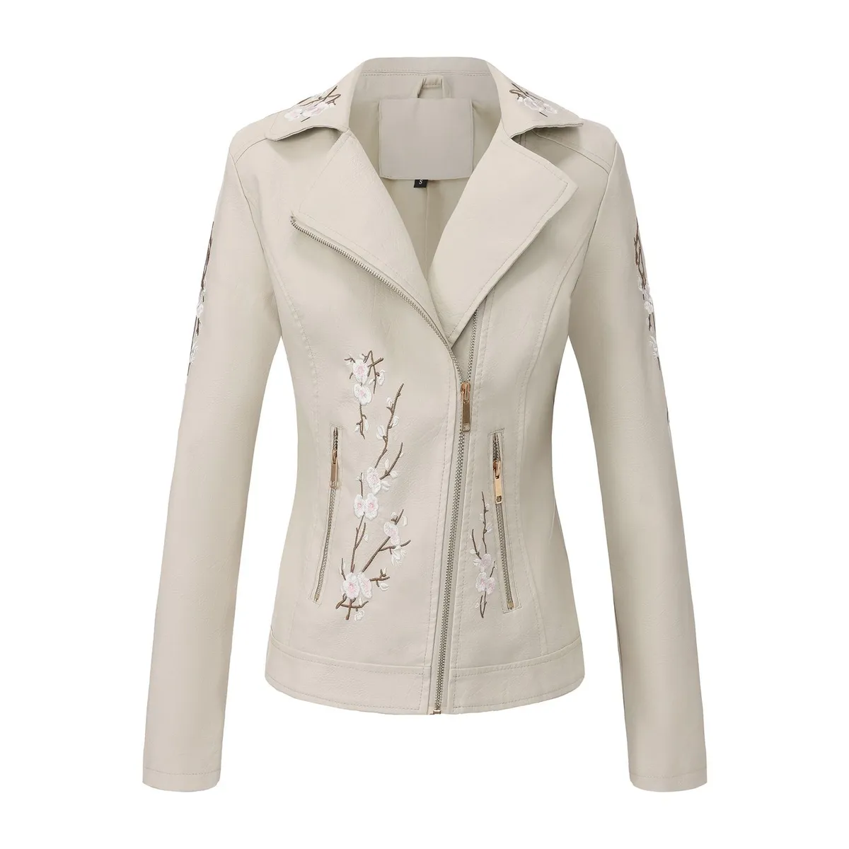 TIOZONEY - Chaquetas de mujer-Blanco