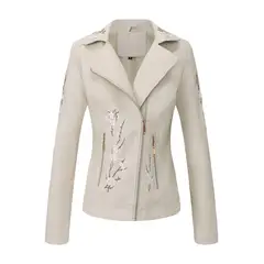 TIOZONEY - Chaquetas de mujer-Blanco