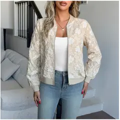 TIOZONEY - Chaqueta de mujer - Blanco