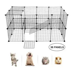 KINDA NICE - Corral Metálico Multifunciona Desmontable Para Mascota 36pcs