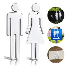 KUANGYE - 4 Letreros Para Baño Hombre Mujer Señalamiento De Sanitarios