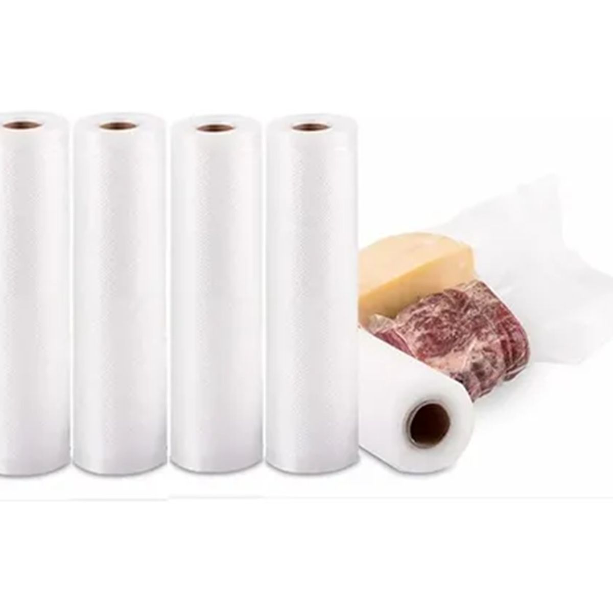 GENERICO - 5 Rollos Sellado Vacio Bolsas De Vacio Gofradas 20cm X 5 Mts