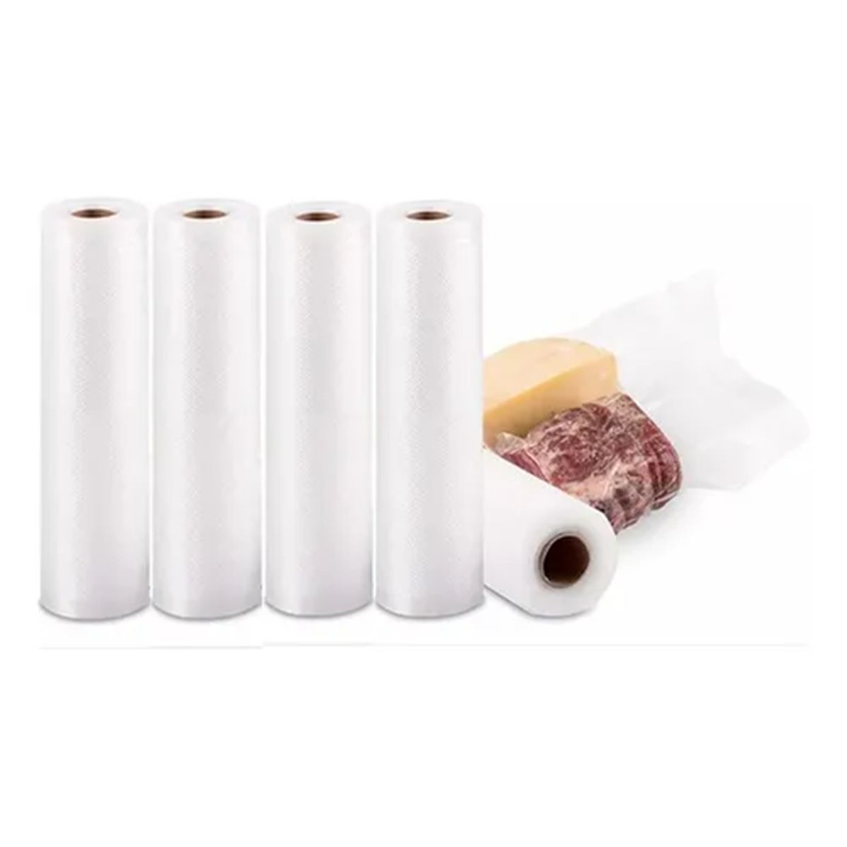 GENERICO - 5 Rollos Sellado Vacio Bolsas De Vacio Gofradas 20cm X 5 Mts