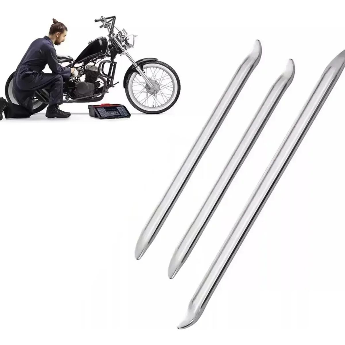 GENERICO - Set De 3 Desmontador De Neumáticos Moto Bicicleta,30 Y 40 Cm