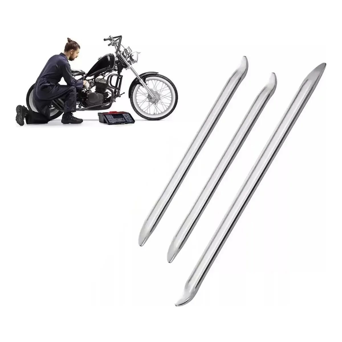 GENERICO - Set De 3 Desmontador De Neumáticos Moto Bicicleta,30 Y 40 Cm