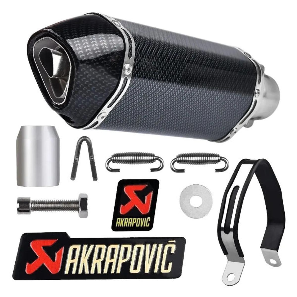 ATURE - Tubo De Escape Moto 380mm Para Deportive Y Universal