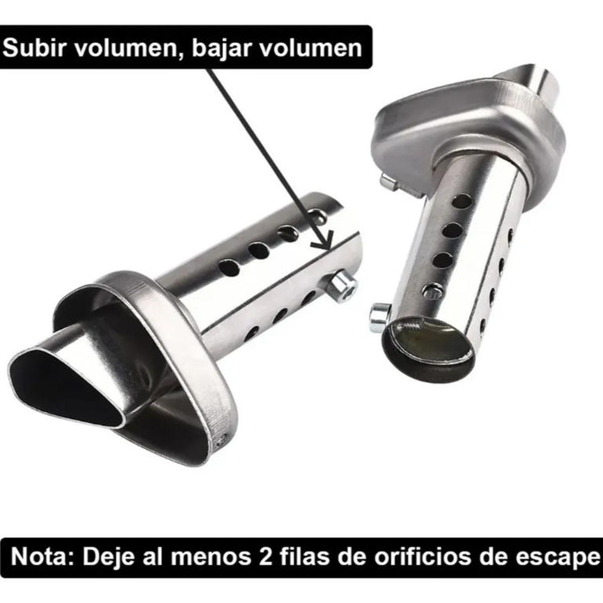 ATURE - Tubo De Escape Moto 380mm Para Deportive Y Universal