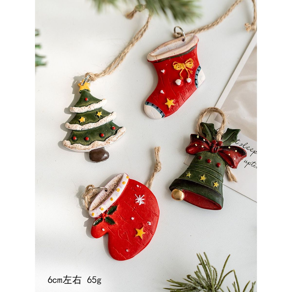 TIOZONEY - 4pcs Juego de adornos de Navidad