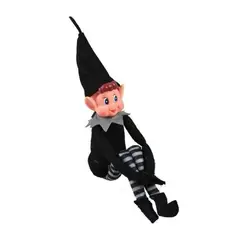 TIOZONEY - Muñeca de elfo navideño - Negro