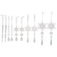 TIOZONEY - 20pcs decoraciones navideñas de cristal