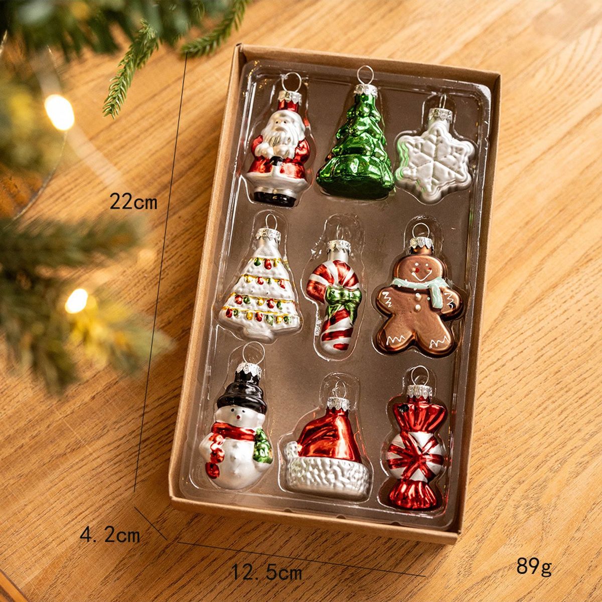 TIOZONEY - 9pcs Juego de adornos de Navidad