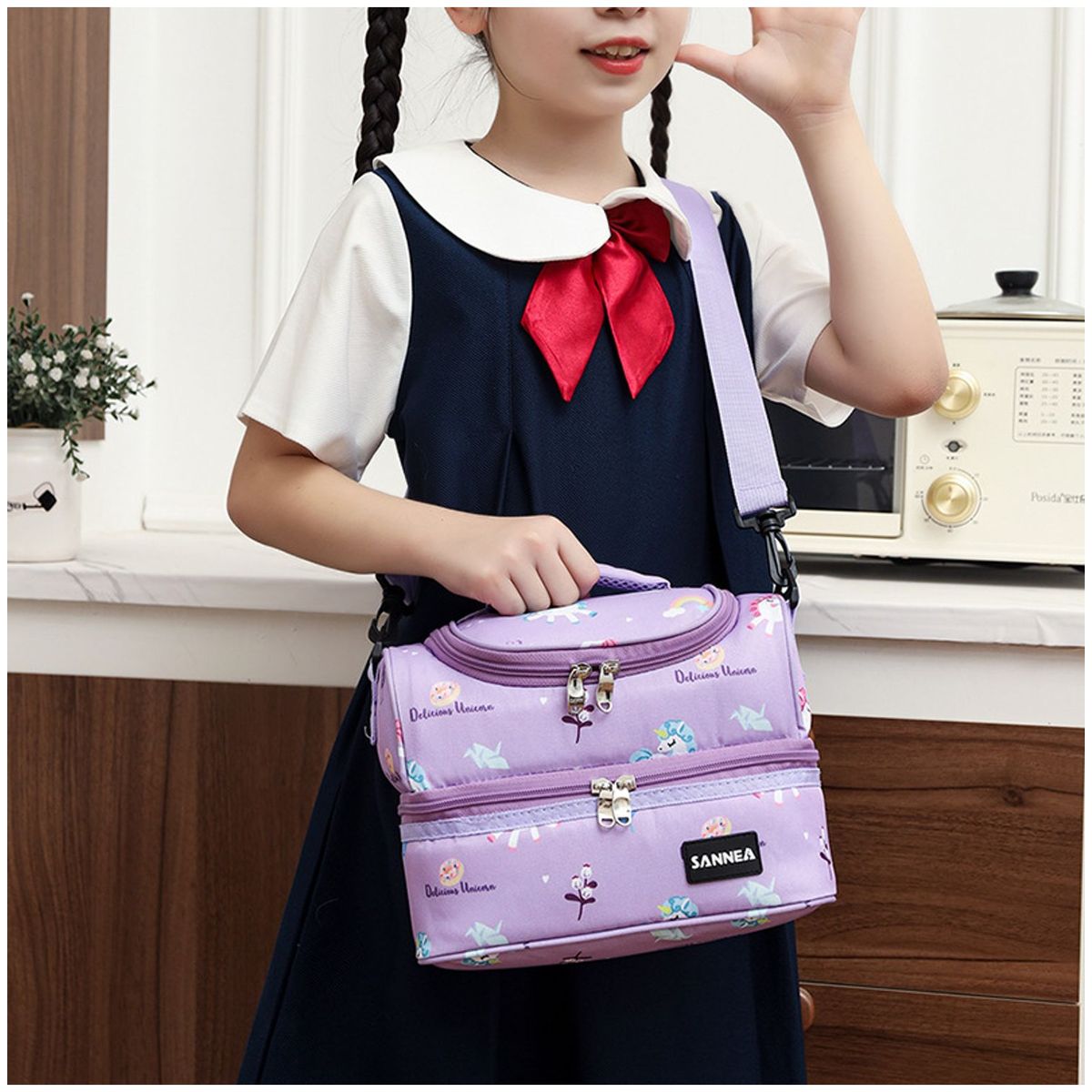 TIOZONEY - Bolsas de almuerzo para niños 7L