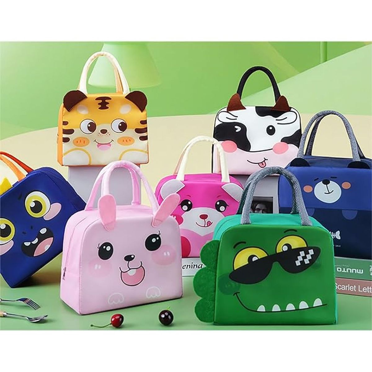 TIOZONEY - Bolsa bento de dibujos animados