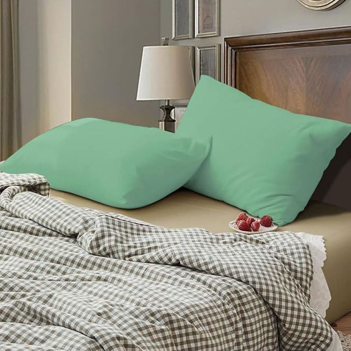 TIOZONEY - fundas de almohada de algodón 2 Set 50 x90 cm