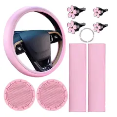 AIZO - Funda Cubre Volante Rosa Antirresbalante Auto Universal