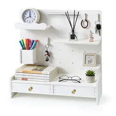 VIDITA - Organizador De Escritorio Con Panel Perforado Cajones Repisas Ganchos Oficina