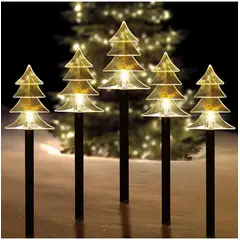 TIOZONEY - 5pcs LED Solar Césped Luces de Navidad